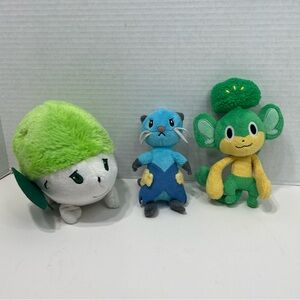 POKEMON plush lot Shaymin Dewott and pansage stuffed animals toys